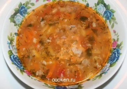 Суп з рисом і маринованими помідорами - рецепт з фото (помідорами) Суп з рисом і маринованими помідорами - рецепт з фото
