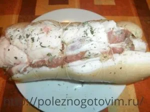 Свинячий рулет рецепт