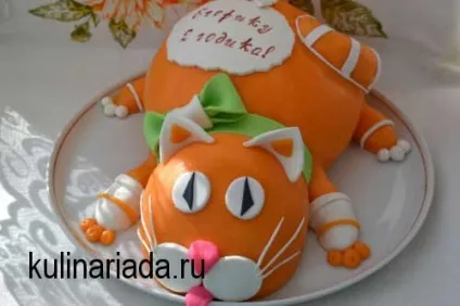 Торт з мастики у вигляді кота кулінаріада (мастики) Торт з мастики у вигляді кота кулінаріада