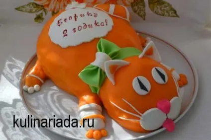 Торт з мастики у вигляді кота кулінаріада (як приготувати) Торт з мастики у вигляді кота кулінаріада