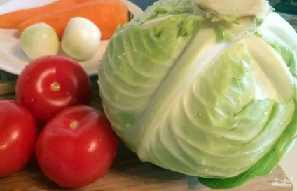 Тушкована капуста з помідорами - покроковий рецепт з фото на (кухарі) Тушкована капуста з помідорами - покроковий рецепт з фото на