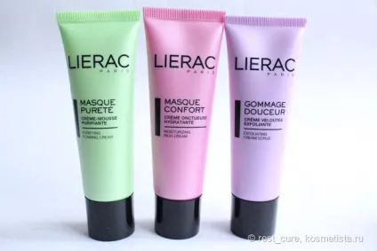Три засоби lierac гоммаж і маски відгуки (зволожуюча маска) Три засоби lierac гоммаж і маски відгуки