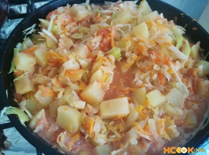 Тушкована капуста з помідорами - покроковий рецепт з фото приготування (фото) Тушкована капуста з помідорами - покроковий рецепт з фото приготування