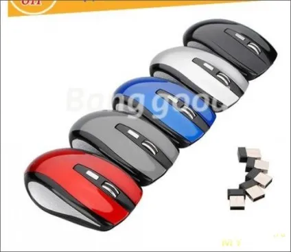 Usb wireless cordless optical mouse mice red