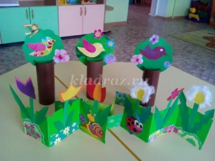 Весняні вироби в дитячий сад з паперу (майстер) Весняні вироби в дитячий сад з паперу