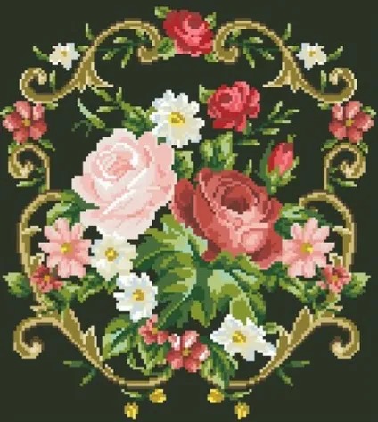 Вишивка хрестом красиві старовинні схеми petit point (хрестом) Вишивка хрестом красиві старовинні схеми petit point