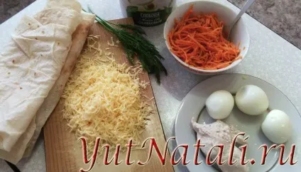 Смачний рулет з лаваша з куркою і корейської т (рецепти смачної їжі) Смачний рулет з лаваша з куркою і корейської т
