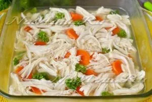 Холодець з курки з желатином, рецепт з фото крок за кроком