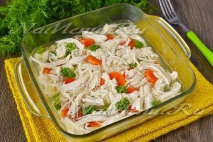 Холодець з курки з желатином, рецепт з фото крок за кроком