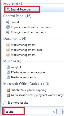 Запис аудіо з sound recorder в windows 7
