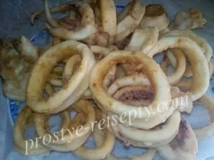 Смажені кільця кальмарів рецепт з фото крок за кроком (кільця) Смажені кільця кальмарів рецепт з фото крок за кроком