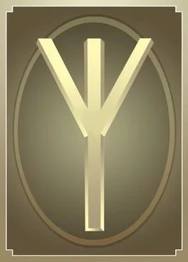 Знак хіпі - пацифік і руна Альгіз