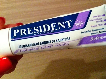 Зубна паста президент (president) її особливості та відгуки про застосування
