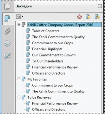 Adobe acrobat xi мініатюри сторінок і закладки в документах pdf