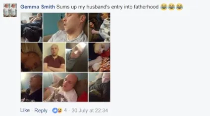 Англійка показала на двох фотографіях, чим відрізняється похмілля молодої мами від похмілля тата