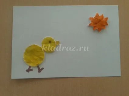 Аплікація з ватних дисків для дітей 3 років курчата