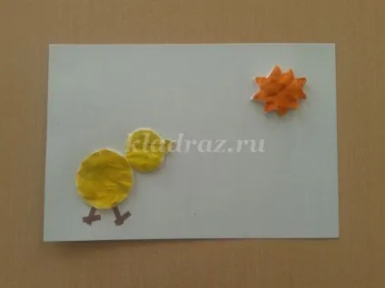 Аплікація з ватних дисків для дітей 3 років курчата