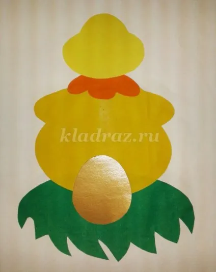 Аплікація до казки «курочка ряба» покроково з фото (казці) Аплікація до казки «курочка ряба» покроково з фото