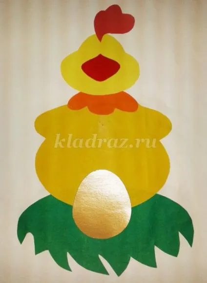 Аплікація до казки «курочка ряба» покроково з фото (клас) Аплікація до казки «курочка ряба» покроково з фото