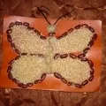 Цікава аплікація з крупи