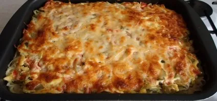 Запіканка з макаронів з сиром і смачним соусом для макаронів (сиром) Запіканка з макаронів з сиром і смачним соусом для макаронів