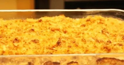 Запіканка з макаронів з сиром і смачним соусом для макаронів (сиром) Запіканка з макаронів з сиром і смачним соусом для макаронів
