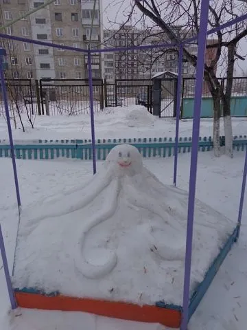 Фігури зі снігу на зимових ділянках (для батьків) Фігури зі снігу на зимових ділянках