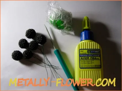 Ожина ягоди з полімерної глини - майстер-клас, metally flower (ожина холодний фарфор) Ожина ягоди з полімерної глини - майстер-клас, metally flower