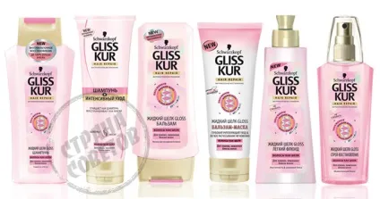 Gliss kur - рідкий шовк - шампунь, бальзам, флюїд, спрей (рідкий) Gliss kur - рідкий шовк - шампунь, бальзам, флюїд, спрей