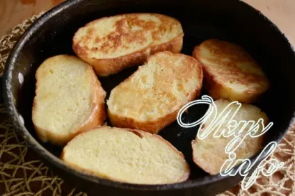 Грінки з батона з яйцем і молоком (молоко) Грінки з батона з яйцем і молоком