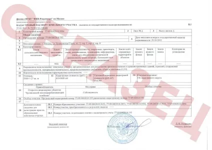 Кадастровий паспорт на земельну ділянку особливості документа (кадастровий) Кадастровий паспорт на земельну ділянку особливості документа