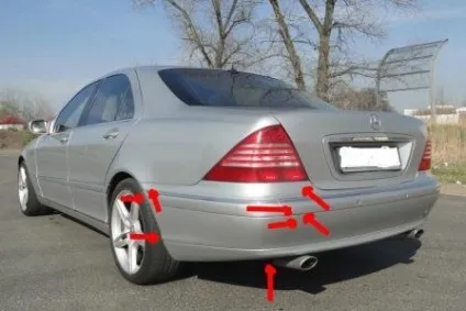 Як зняти передній і задній бампер mercedes w220
