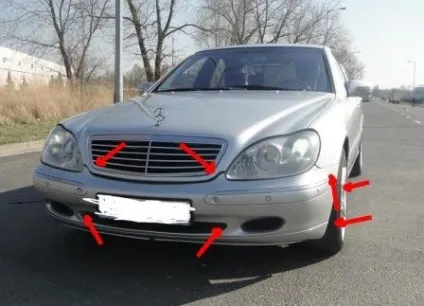 Як зняти передній і задній бампер mercedes w220