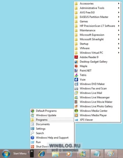 Як створити класичне меню пуск в windows 7 (створити) Як створити класичне меню пуск в windows 7