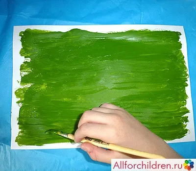 Картинка-аплікація курчата на лузі (лузі) Картинка-аплікація курчата на лузі