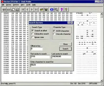Microsoft disk probe