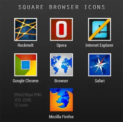 15 Наборів іконок браузерів (опера, хром, firefox і ін (наборів) 15 Наборів іконок браузерів (опера, хром, firefox і ін
