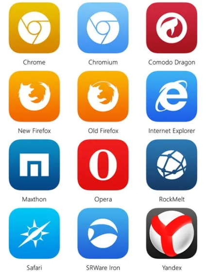 15 Наборів іконок браузерів (опера, хром, firefox і ін (іконок) 15 Наборів іконок браузерів (опера, хром, firefox і ін