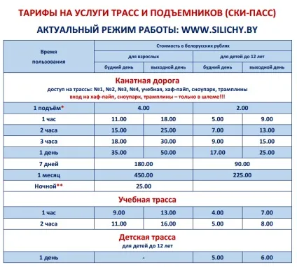 Відпочинок в гірськолижному центрі Силичи (Силичи) Відпочинок в гірськолижному центрі Силичи