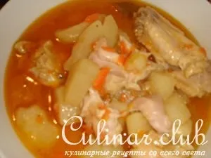 Печена картопля з куркою (посипем) Печена картопля з куркою