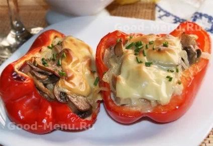 Перець фарширований грибами - рецепт з покроковими фото