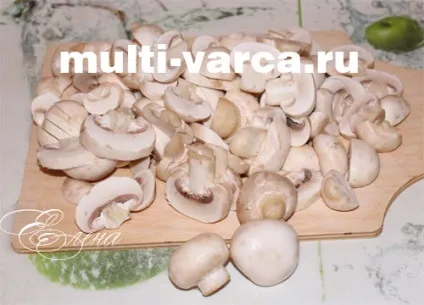 Паста з куркою і грибами в мультиварці (мультиварці) Паста з куркою і грибами в мультиварці