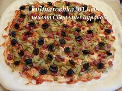 Піца з ковбасою рецепт (рецепт) Піца з ковбасою рецепт