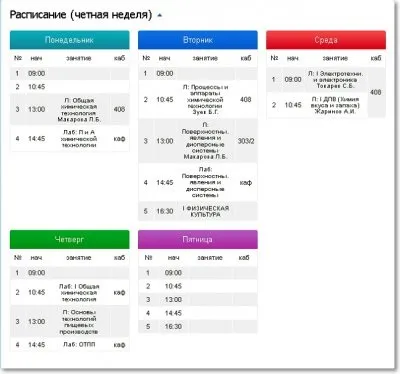 Розклад занять і розклад уроків онлайн (розклад) Розклад занять і розклад уроків онлайн