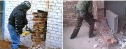 Розбирання стін кам'яних будівель