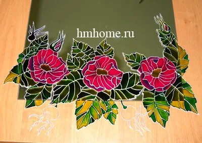 Розпис дзеркала вітражними фарбами - домашній hand-made (фарби вітражного розпису) Розпис дзеркала вітражними фарбами - домашній hand-made