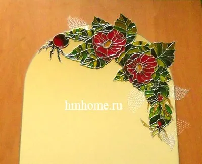 Розпис дзеркала вітражними фарбами - домашній hand-made (дзеркала) Розпис дзеркала вітражними фарбами - домашній hand-made