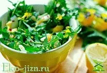 Салат з кульбаб