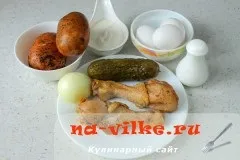 Салат ромашка з куркою і яйцем - рецепт з фото (смаком сіль перець) Салат ромашка з куркою і яйцем - рецепт з фото