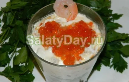 Салат з креветками і кальмарами - ніжний і вишуканий смак рецепт з фото і відео (кальмари креветки салат) Салат з креветками і кальмарами - ніжний і вишуканий смак рецепт з фото і відео